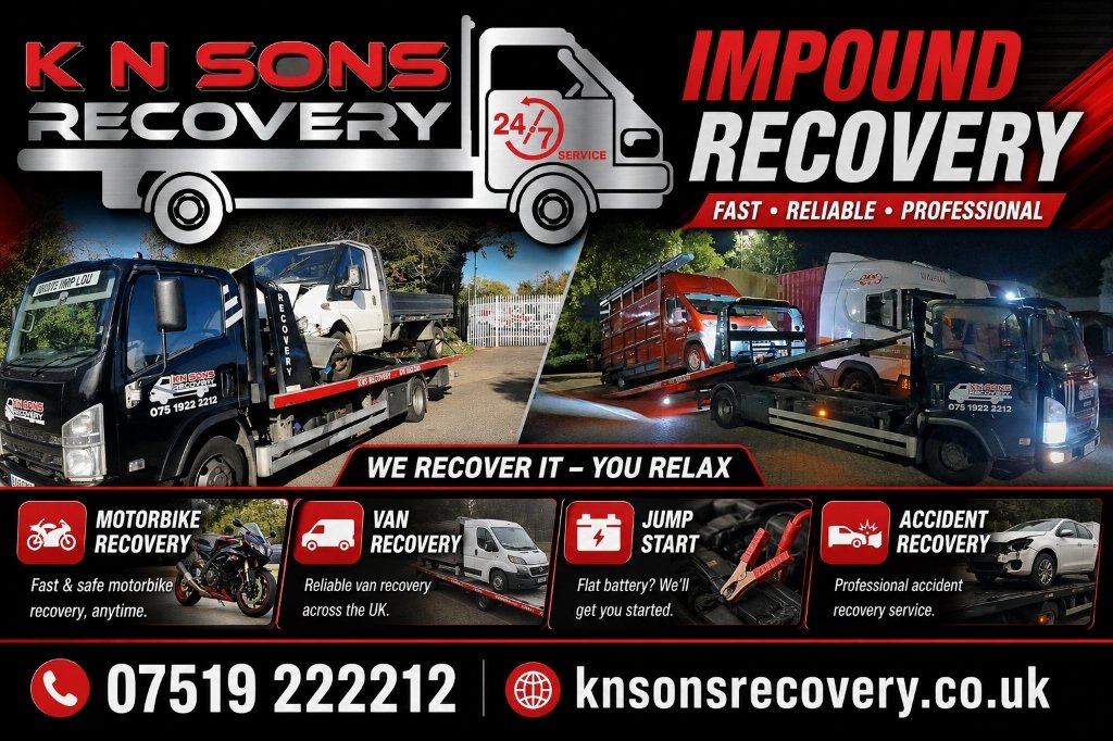 Reliable Vehicle Recovery Services in England